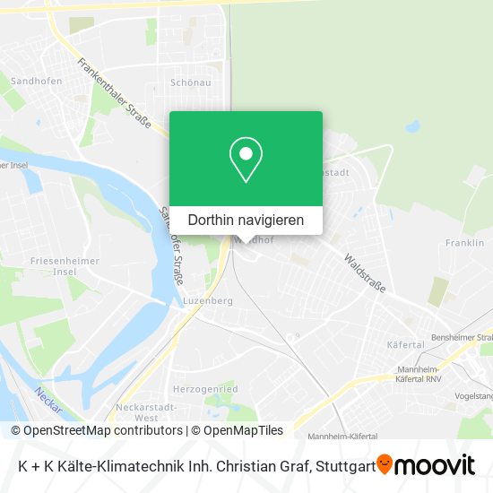 K + K Kälte-Klimatechnik Inh. Christian Graf Karte