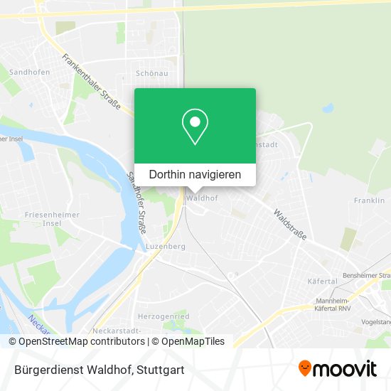 Bürgerdienst Waldhof Karte
