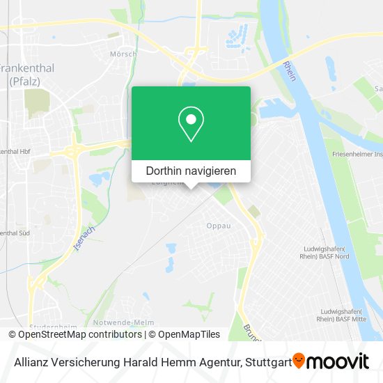 Allianz Versicherung Harald Hemm Agentur Karte