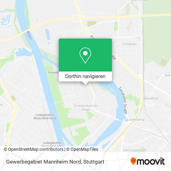 Gewerbegebiet Mannheim Nord Karte