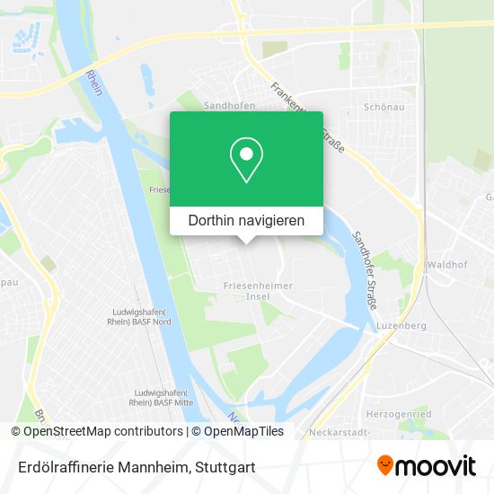 Erdölraffinerie Mannheim Karte