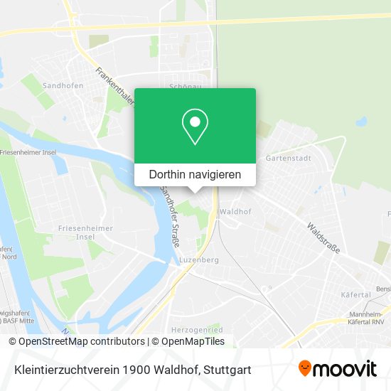 Kleintierzuchtverein 1900 Waldhof Karte
