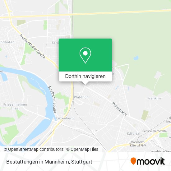 Bestattungen in Mannheim Karte