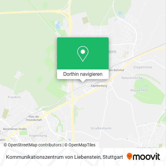 Kommunikationszentrum von Liebenstein Karte