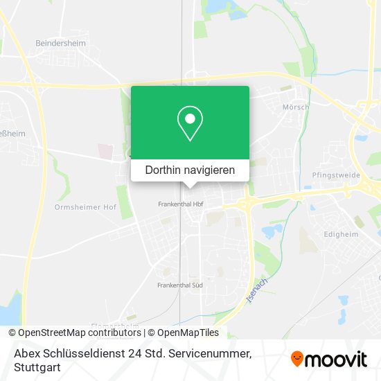 Abex Schlüsseldienst 24 Std. Servicenummer Karte