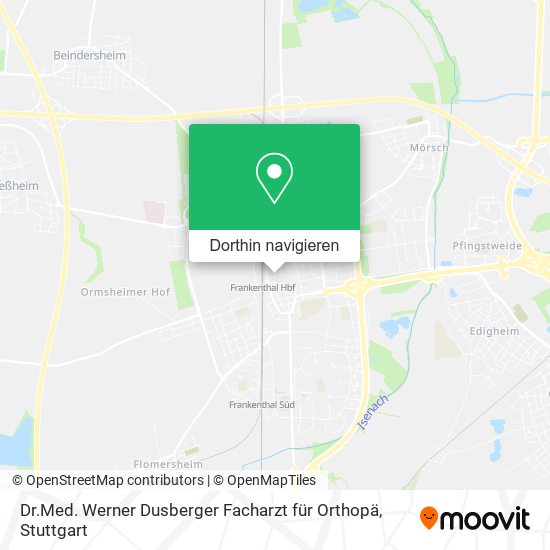 Dr.Med. Werner Dusberger Facharzt für Orthopä Karte
