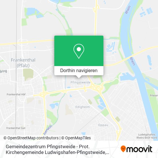 Gemeindezentrum Pfingstweide - Prot. Kirchengemeinde Ludwigshafen-Pfingstweide Karte