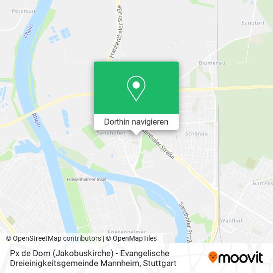 Px de Dom (Jakobuskirche) - Evangelische Dreieinigkeitsgemeinde Mannheim Karte