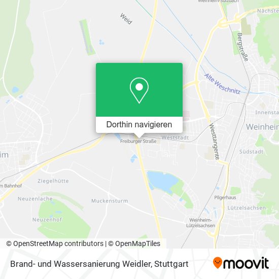 Brand- und Wassersanierung Weidler Karte