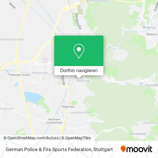 German Police & Fire Sports Federation Karte