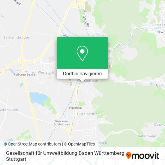 Gesellschaft für Umweltbildung Baden Württemberg Karte