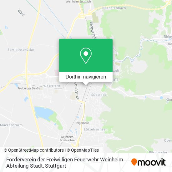 Förderverein der Freiwilligen Feuerwehr Weinheim Abteilung Stadt Karte