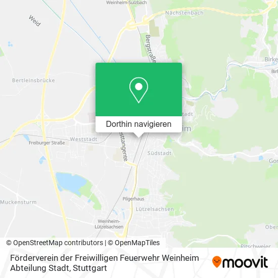Förderverein der Freiwilligen Feuerwehr Weinheim Abteilung Stadt Karte