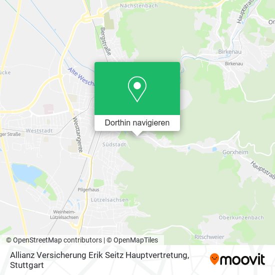 Allianz Versicherung Erik Seitz Hauptvertretung Karte