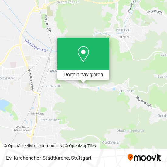 Ev. Kirchenchor Stadtkirche Karte