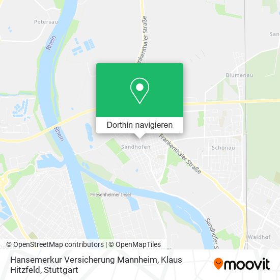 Hansemerkur Versicherung Mannheim, Klaus Hitzfeld Karte