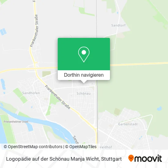 Logopädie auf der Schönau Manja Wicht Karte