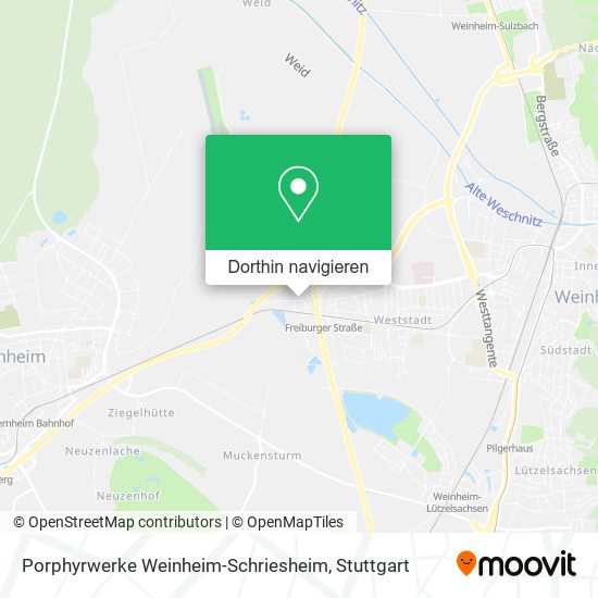 Porphyrwerke Weinheim-Schriesheim Karte