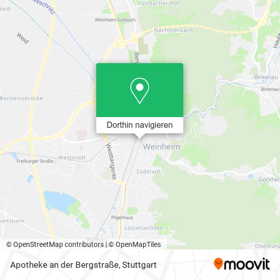 Apotheke an der Bergstraße Karte