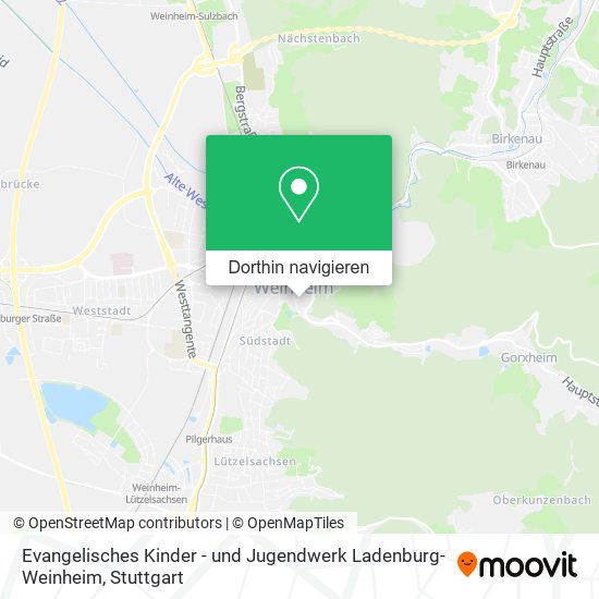 Evangelisches Kinder - und Jugendwerk Ladenburg-Weinheim Karte