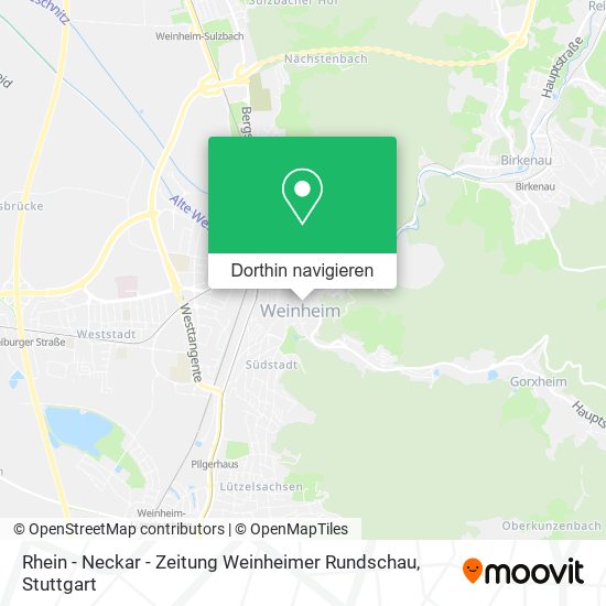 Rhein - Neckar - Zeitung Weinheimer Rundschau Karte