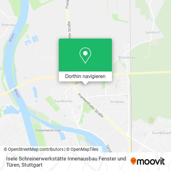 Isele Schreinerwerkstätte Innenausbau Fenster und Türen Karte