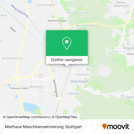 Miethaus Maschinenvermietung Karte