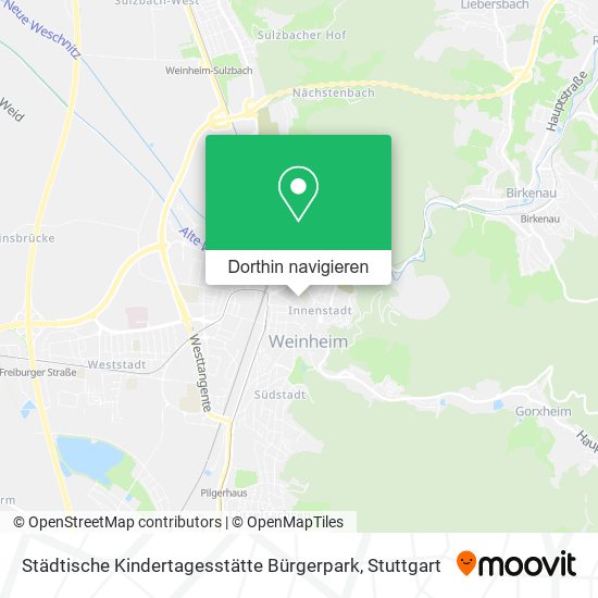 Städtische Kindertagesstätte Bürgerpark Karte