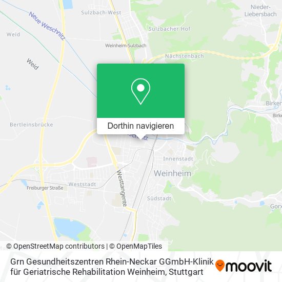 Grn Gesundheitszentren Rhein-Neckar GGmbH-Klinik für Geriatrische Rehabilitation Weinheim Karte