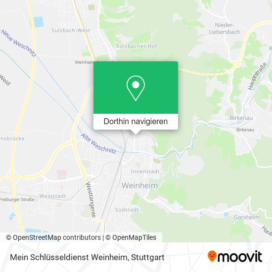 Mein Schlüsseldienst Weinheim Karte