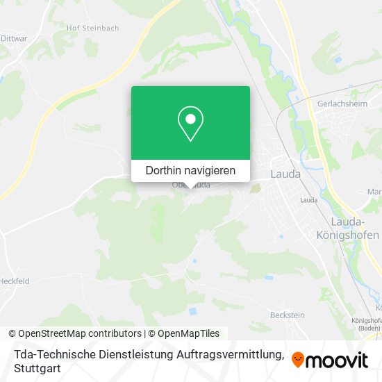 Tda-Technische Dienstleistung Auftragsvermittlung Karte