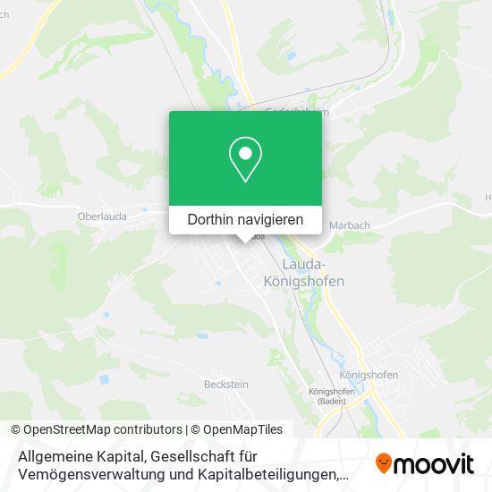 Allgemeine Kapital, Gesellschaft für Vemögensverwaltung und Kapitalbeteiligungen Karte