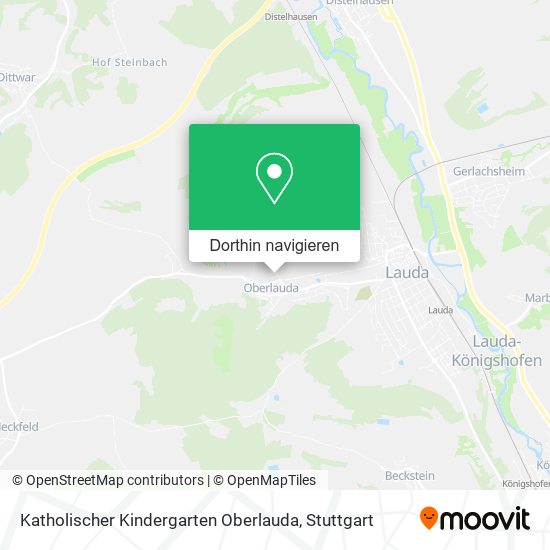 Katholischer Kindergarten Oberlauda Karte