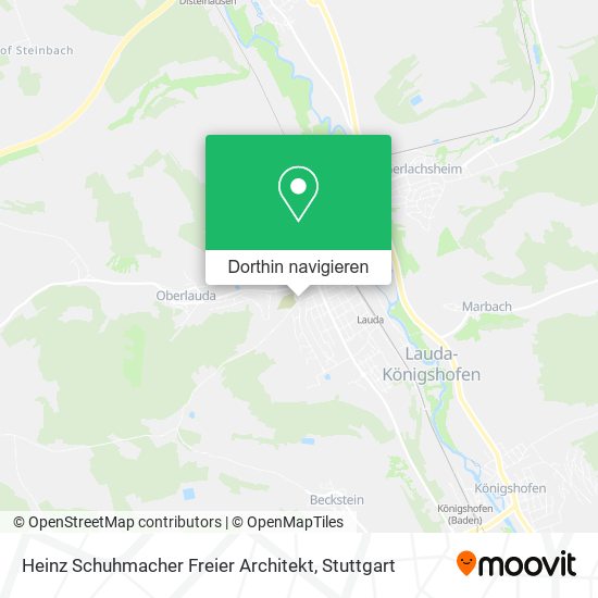 Heinz Schuhmacher Freier Architekt Karte