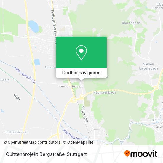 Quittenprojekt Bergstraße Karte