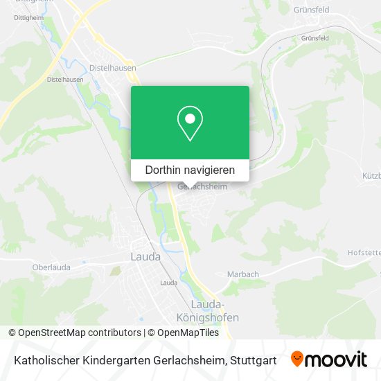 Katholischer Kindergarten Gerlachsheim Karte