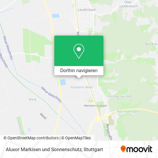 Aluxor Markisen und Sonnenschutz Karte