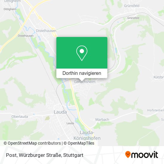 Post, Würzburger Straße Karte