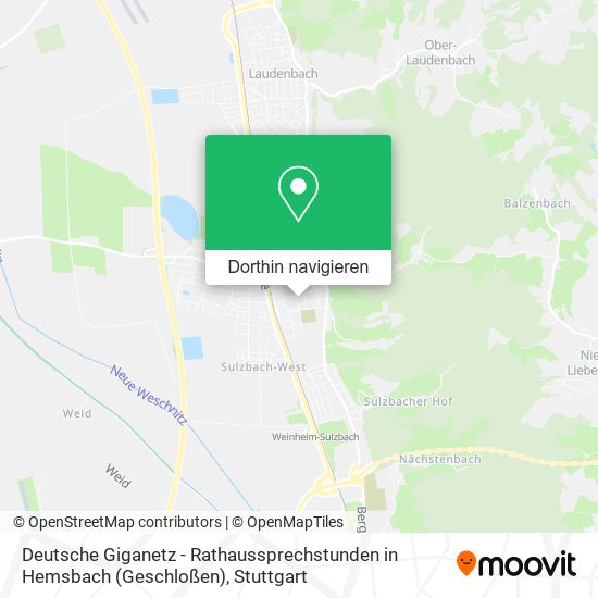 Deutsche Giganetz - Rathaussprechstunden in Hemsbach (Geschloßen) Karte