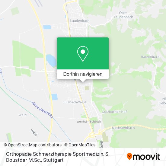 Orthopädie Schmerztherapie Sportmedizin, S. Doustdar M.Sc. Karte