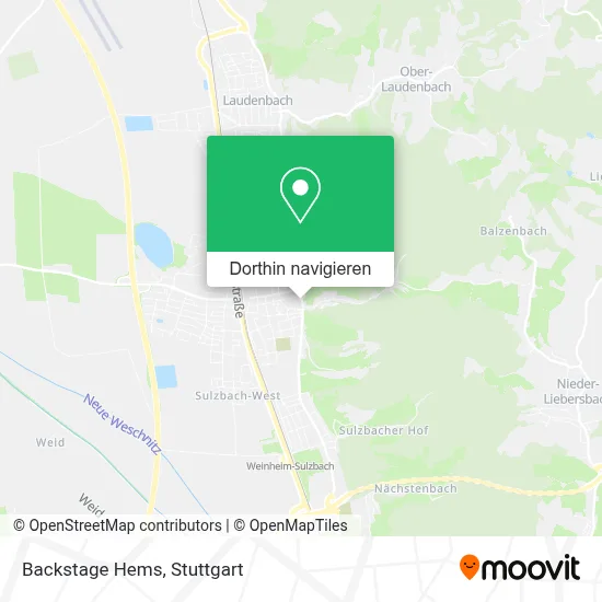 Backstage Hems Karte