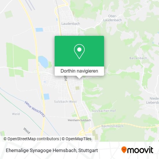 Ehemalige Synagoge Hemsbach Karte