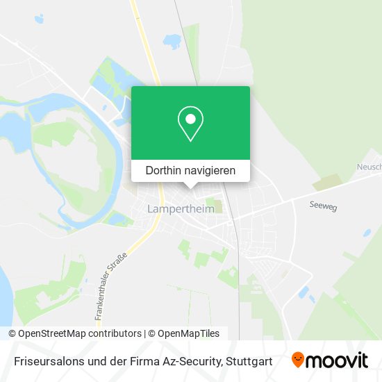 Friseursalons und der Firma Az-Security Karte