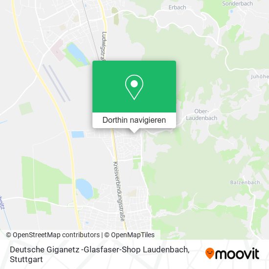 Deutsche Giganetz -Glasfaser-Shop Laudenbach Karte