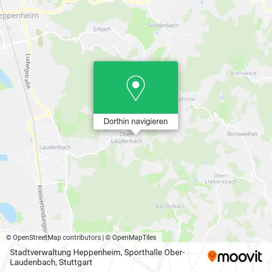 Stadtverwaltung Heppenheim, Sporthalle Ober-Laudenbach Karte