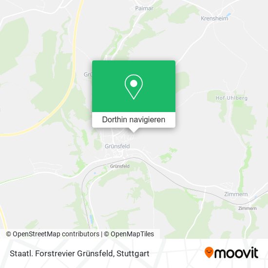 Staatl. Forstrevier Grünsfeld Karte