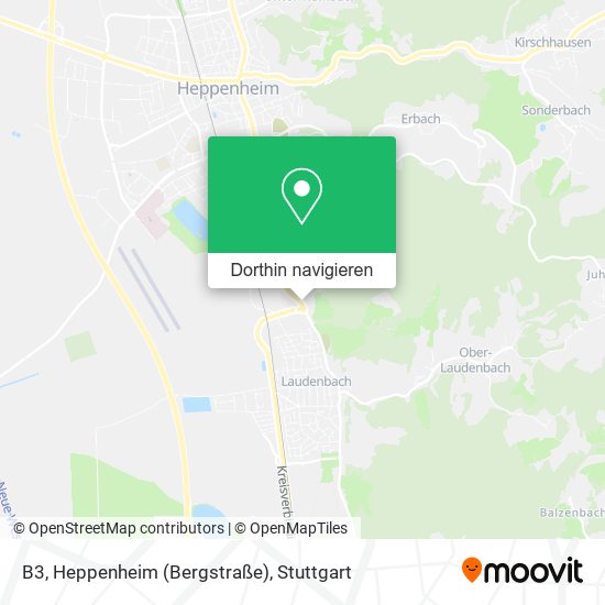 B3, Heppenheim (Bergstraße) Karte