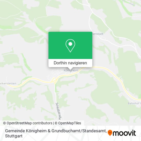 Gemeinde Königheim & Grundbuchamt / Standesamt Karte