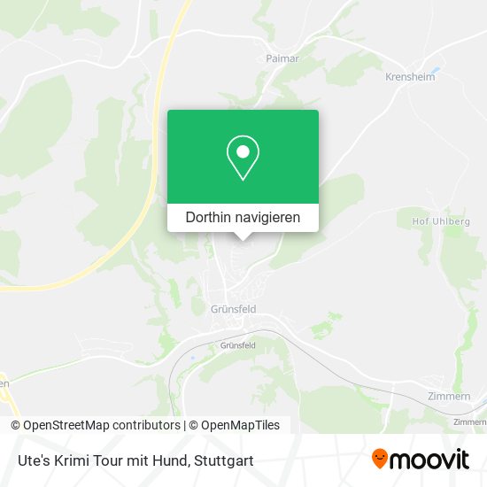 Ute's Krimi Tour mit Hund Karte