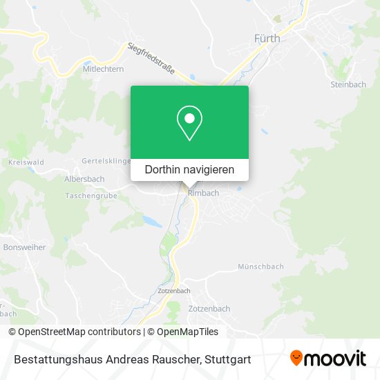 Bestattungshaus Andreas Rauscher Karte